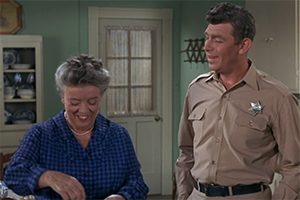 Photo of Andy gets a little snippy with Aunt Bee in later seasons of The Andy Griffith Show