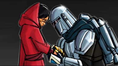 Photo of The Mandalorian Fan Art Imagines Din Djarin Speaking With His Younger Self
