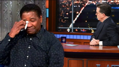 Photo of This Denzel Washington And Stephen Colbert Moment Had Fans In Tears